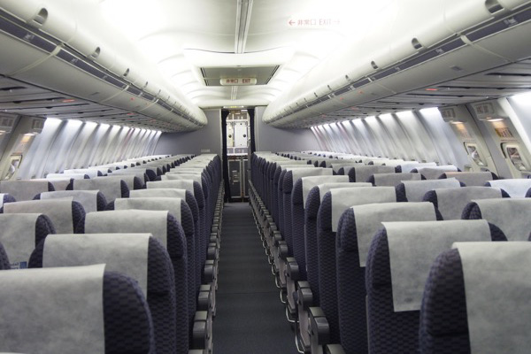 ユナイテッド航空エコノミー座席（B737）イメージ